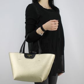 Borsa Shopping reversibile Patrizia Pepe nera e oro 2V5516 AV63