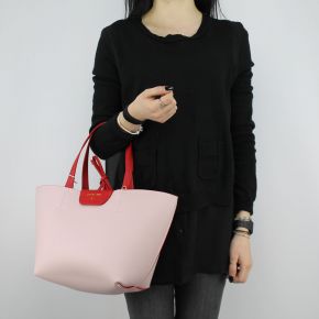 Sac Shopping réversible Patrizia Pepe rouge et rose 2V5516 AV63