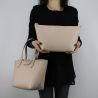 Bolsa de compras reversible Patrizia Pepe el beige y el negro 2V5516 AV63