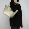 Sac Shopping réversible Patrizia Pepe perle et d'or 2V5516 AV63