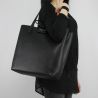 Shopping bag, vertical, Patrizia Pepe black and gold 2V5517 AV63