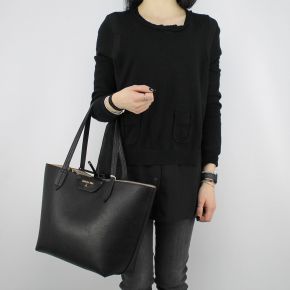 Sac Shopping réversible Patrizia Pepe noir et beige 2V5452 AV63