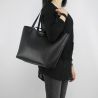 Sac Shopping réversible Patrizia Pepe noir et beige 2V5452 AV63