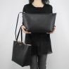 Sac Shopping réversible Patrizia Pepe noir et beige 2V5452 AV63