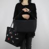 Sac Shopping par Patrizia Pepe noir avec des broches bijou 2V7821 A3YN