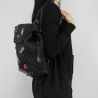 Backpack Patrizia Pepe in technical fabric padded and quilted black