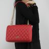 Sac à bandoulière marque Love Moschino rouge matelassé JC4200PP05KA0500