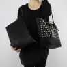 Sac Shopping réversible Patrizia Pepe noir avec clous et perles 2V7193 A2XM