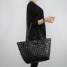 Sac Shopping réversible Patrizia Pepe noir avec clous et perles 2V7193 A2XM