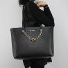 Shopping bag Love Moschino black with gold chain JC4261PP05KG0000