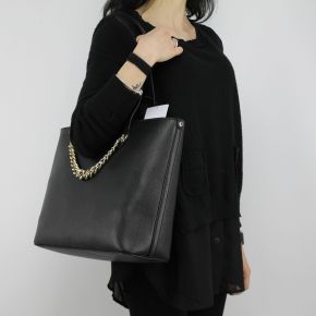 Einkaufstasche-Love Moschino-schwarze mit der goldenen kette JC4261PP05KG0000