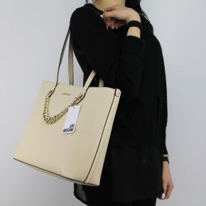 Le sac de la marque Love Moschino ivoire avec une chaîne en or JC4261PP05KG0110