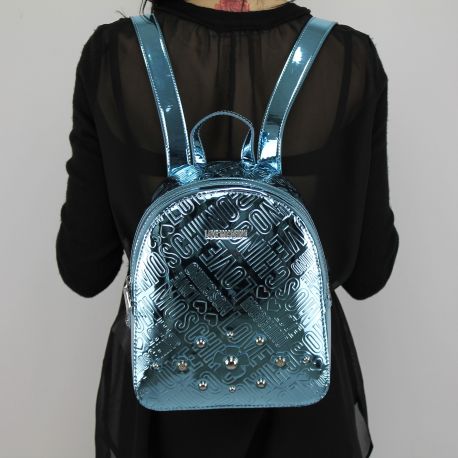 Sac à dos de la marque Love Moschino peinture logo bleu JC4239PP05KD0700