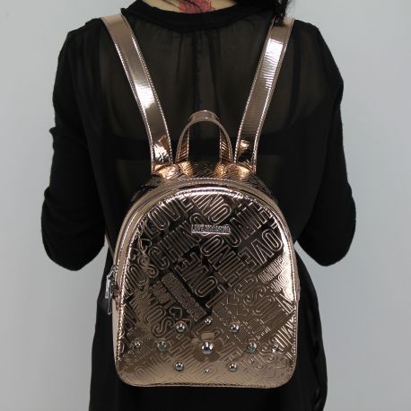 Backpack Love Moschino paint logo copper JC4239PP05KD0905