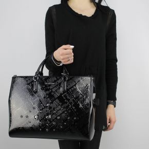 Shopping bag Love Moschino paint logo black JC4240PP05KD0000