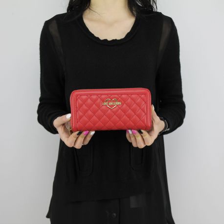 Wallet Love Moschino quilted red JC5541PP05KA0500