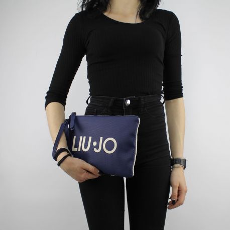 A clutch Liu Jo indian blue and beige N18183 T7114