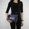 Pochette a mano Liu Jo indiana blu e beige N18183 T7114