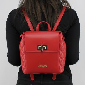 Backpack Love Moschino red quilted with spring JC4023PP15LB0500