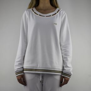 Sudadera de Liu Jo Deporte Debora blanco con perlas