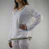 Sweat-shirt Liu Jo Sport Debora blanc avec perles