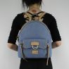 Borsa zaino Liu Jo m backpack dakota jeans blu e cuoio