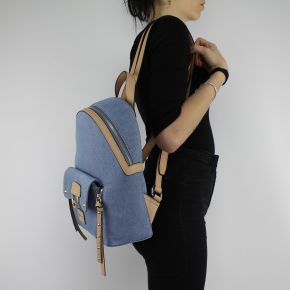 Bag backpack Liu Jo m backpack dakota blue jeans and leather