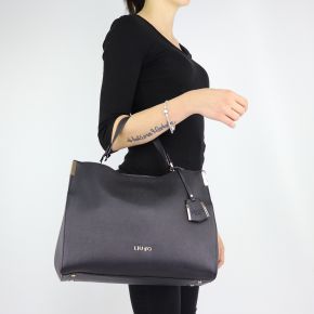 Borsa Bauletto Liu Jo poignée supérieure Île noire taille L A68002 E0087