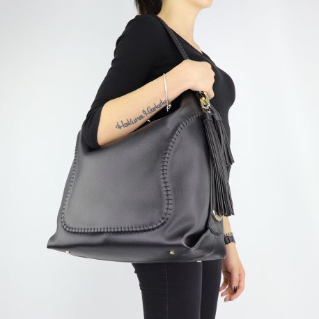 Sac à bandoulière Liu Jo Hobo Moscova noir taille L A68014 E0532