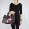 Borsa bauletto Satchel Zip Dock with embroidery Liu Jo black size M A68045 E0022