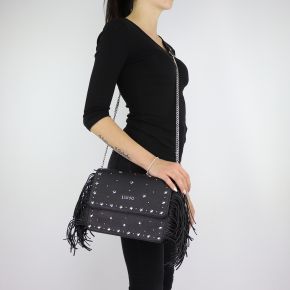 Bolso de hombro de Liu Jo Crossbody Lima con la franja negra talla M A68087 E0058