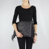 Sac Enveloppe de fichier Plat avec des franges noir A68090 E0058