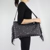 Sac Enveloppe de fichier Plat avec des franges noir A68090 E0058