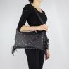 Sac Enveloppe de fichier Plat avec des franges noir A68090 E0058