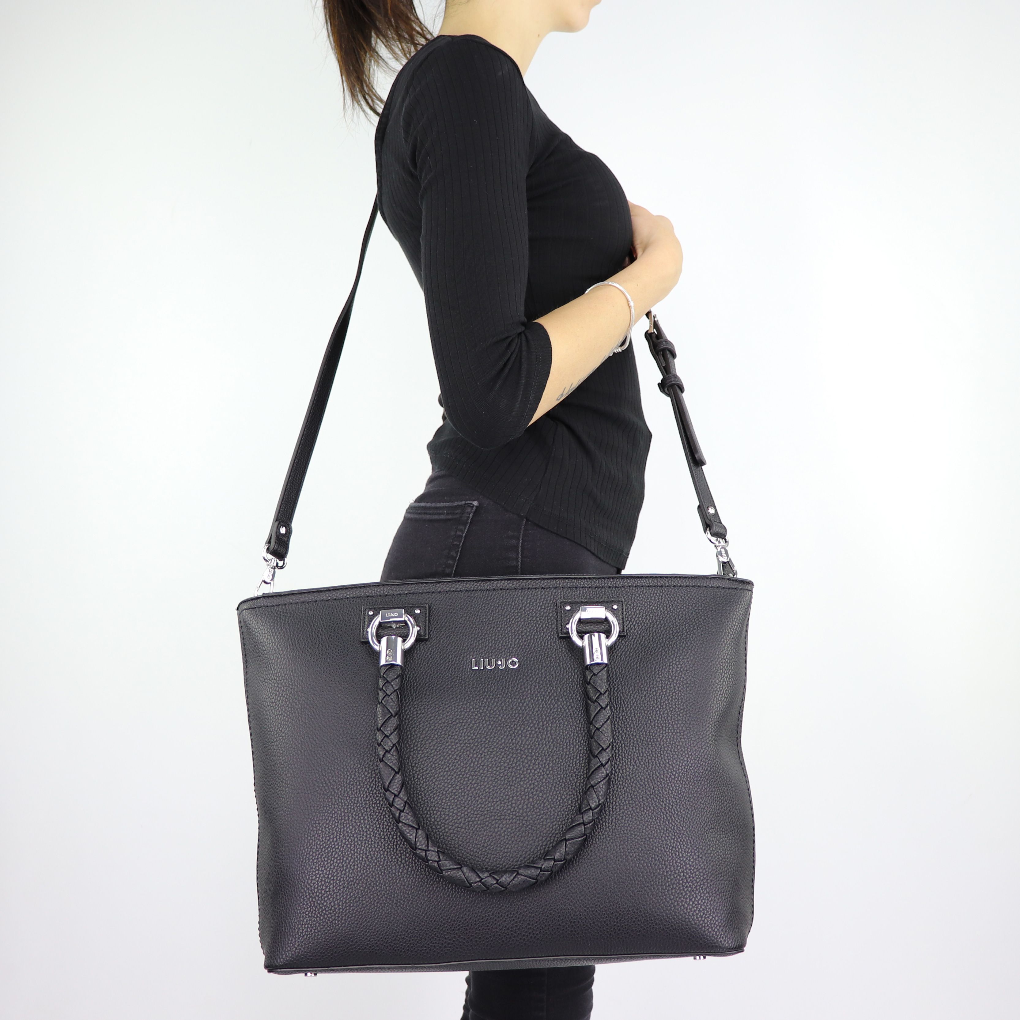 Shopping bag Liu Jo Tote Manhattan black size L A68094 E0011 - In More