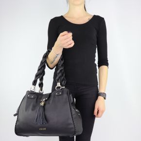 Bolsa de compras de Liu Jo Satchel Piave negro talla M A68113 E0027