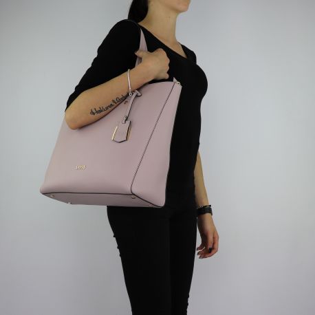 Borsa shopping Liu Jo Tote Isola rosa cipria taglia L A68006 E0087