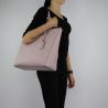 Bolsa de compras de Liu Jo Tote Isla de color rosa pálido tamaño L A68006 E0087