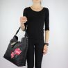 Shoulder bag Liu Jo Hobo the Dock with embroidery black size L A68035 E0006