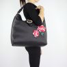 Bolso de hombro de Liu Jo Hobo el Muelle con bordado negro talla L A68035 E0006