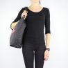 Bolso de hombro de Liu Jo Hobo el Muelle con bordado negro talla L A68035 E0006