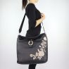 Borsa Monospalla Liu Jo Hobo Darsena punto ciniglia nera taglia L A68035 E0022