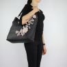 Borsa Monospalla Liu Jo Hobo Darsena punto ciniglia nera taglia L A68035 E0022