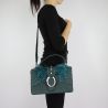 Hand bag and shoulder bag Crossbody Dock with feathers, dark green size M A68039 E0007