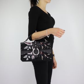 Hand bag and shoulder bag Crossbody Dock with floral embroidery size M A68039 T6795