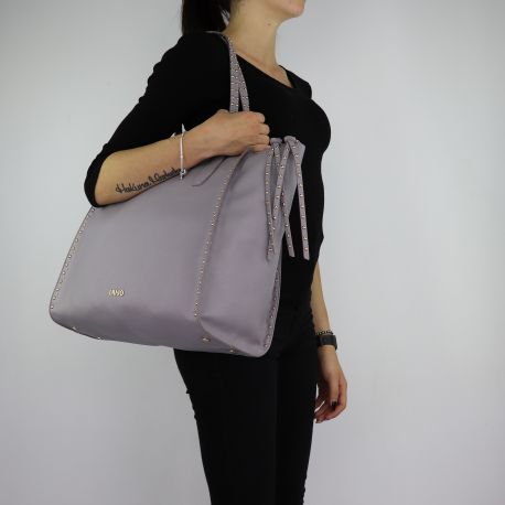 Bolsa de compras de Liu Jo Tote Alegría gris talla L A68046 E0033