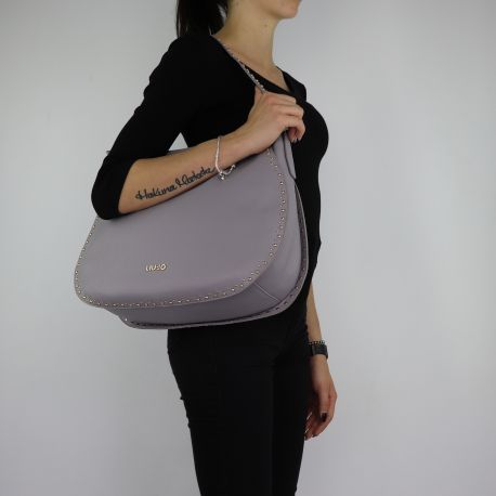 Sac à bandoulière Liu Jo Hobo Joie gris taille L A68051 E0033