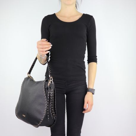 Sac à bandoulière Liu Jo Hobo Joie noir taille L A68051 E0033