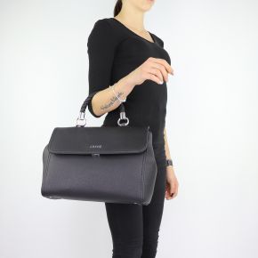 Bolsa de Carpeta de Liu Jo con asa en la parte superior de Manhattan negro talla M A68096 E0011