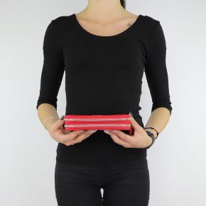Wallet XL double zip around Barona Liu Jo red A68188 E0059